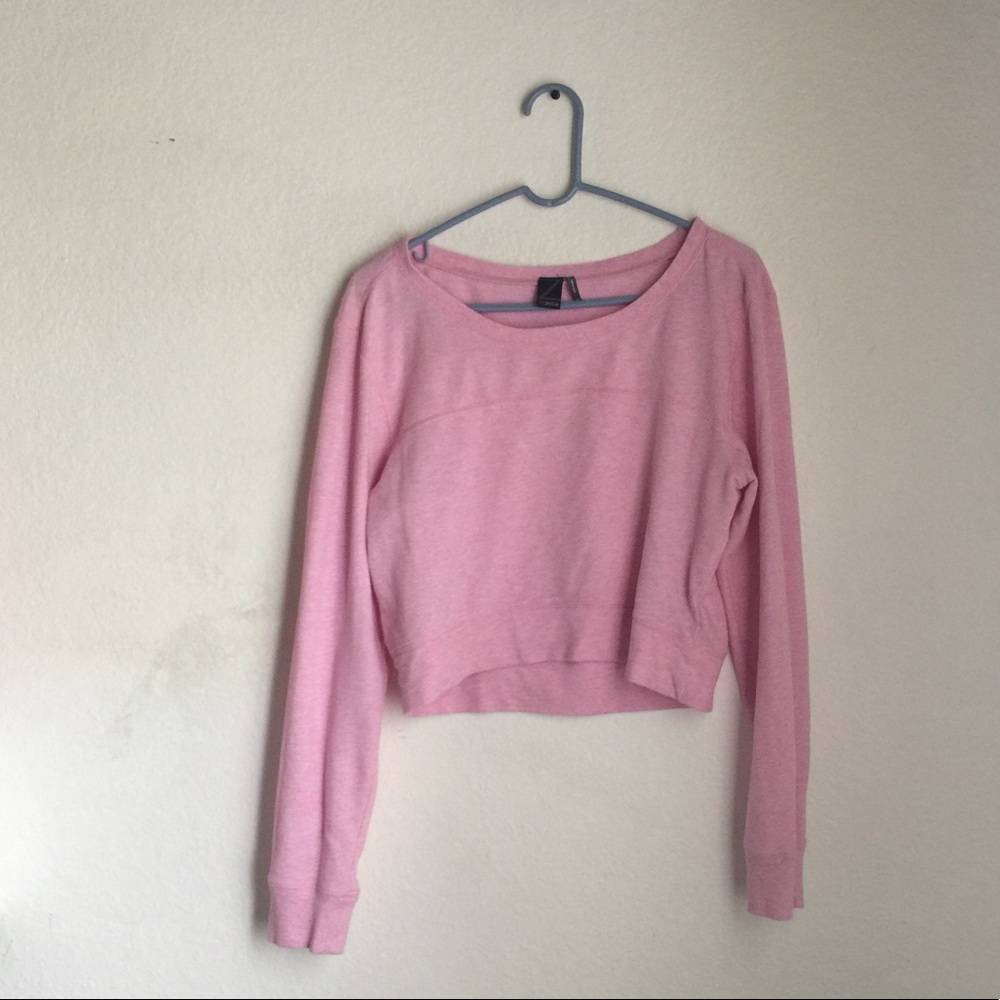 Pink cropped sweatshirt